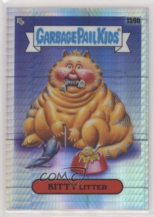Kitty Litter #159B Prism Refractor /199 PSA 10 Garbage Pail Kids card front