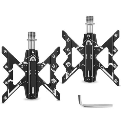 Pédales De Vélo D'appartement Avec Attaches - Paire Réglable Antidérapante, Compatible Axes 9/16" Ou 1/2" - Pour Hommes Et Femmes