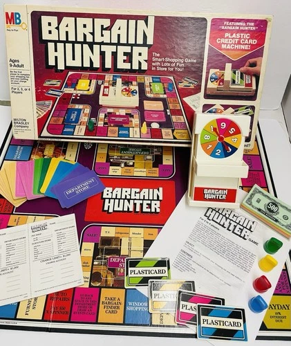 Milton Bradley 1981  Bargain Hunter Board Game Vintage Complete Financial Ed.