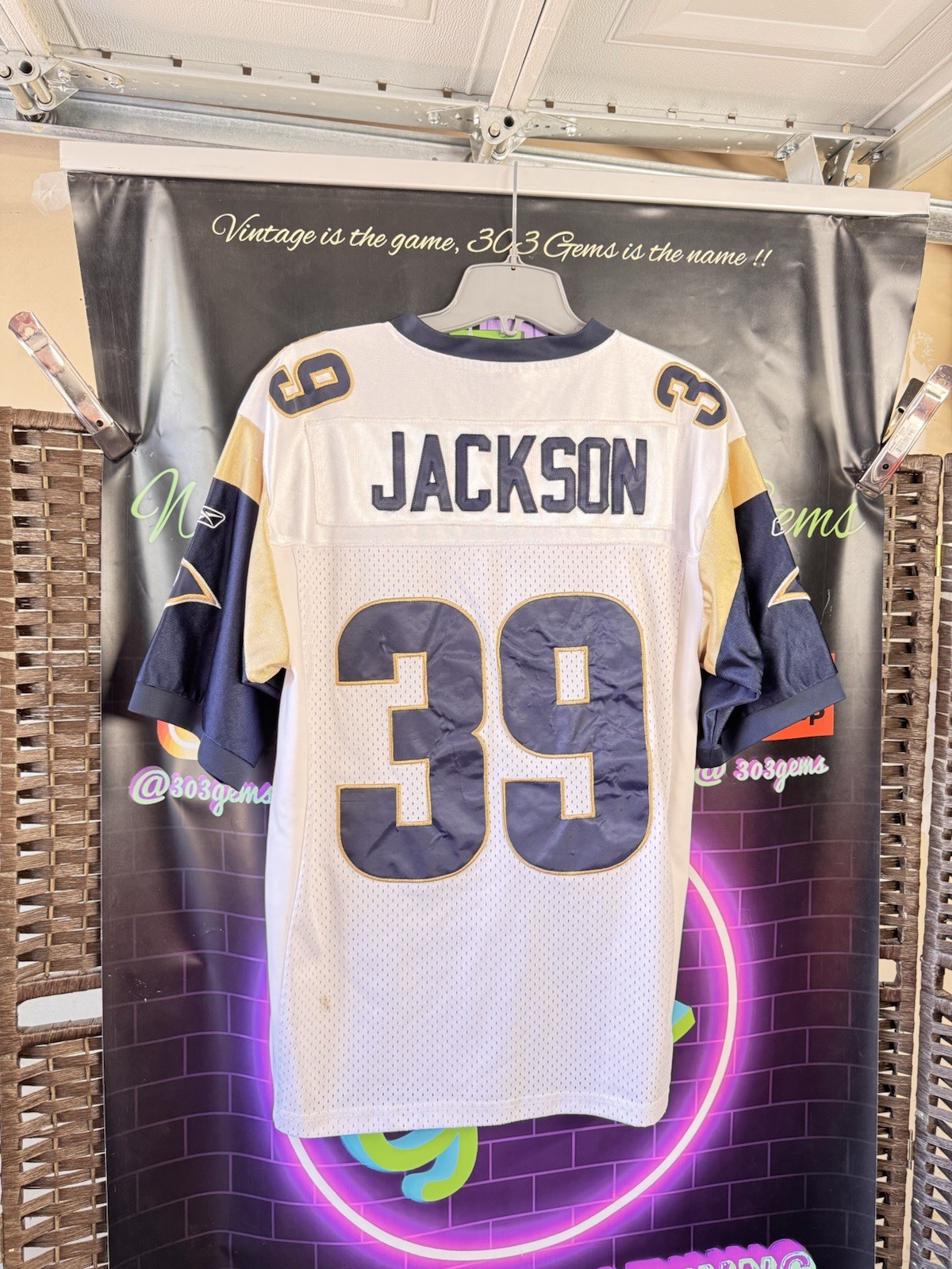 Vintage Reebok Steven Jackson #39 St. Louis Rams STITCHED NFL Football Jersey