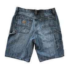 Lee Dungarees Denim Carpenter Shorts Mens Sz 33 Jorks Y2K Loose Fit B33