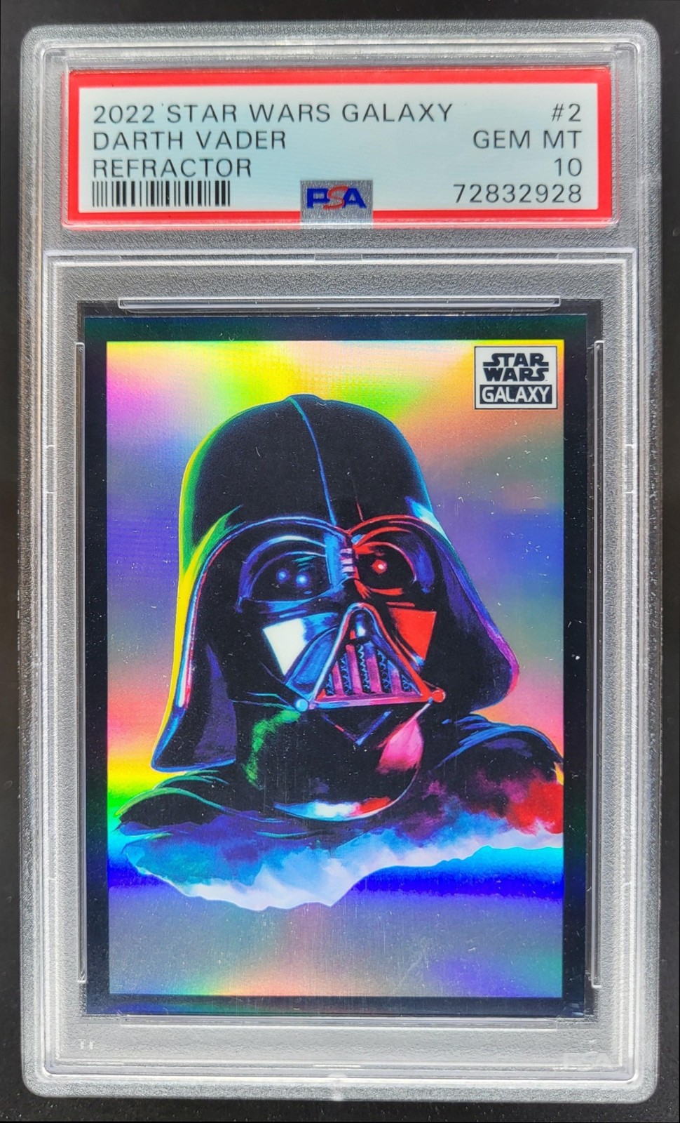 2022 Topps Chrome Star Wars Galaxy Darth Vader Refractor #2 PSA 10 CB6 view 1