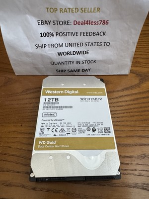 WD121KRYZ -Western Digital WD Gold HDD 12TB w/ 256MB Cache SATA