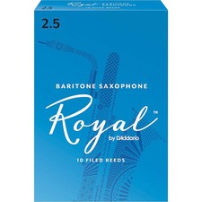 Rico Royal Baritone Saxophone Reeds, Box of 10 Strength 2.5