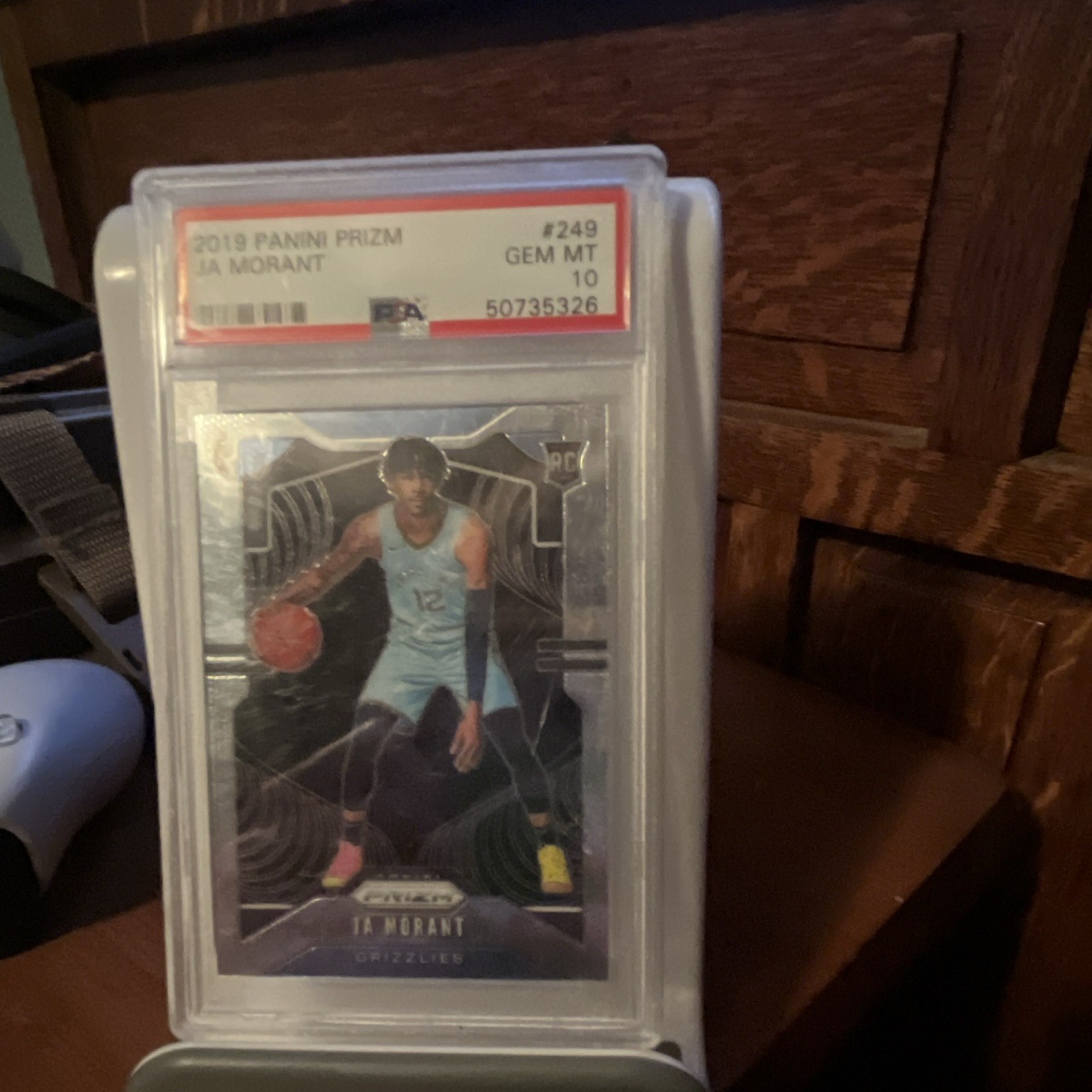 Panini 2019-20 Prizm Ja Morant Grizzlies #249 Dribbling RC PSA 10