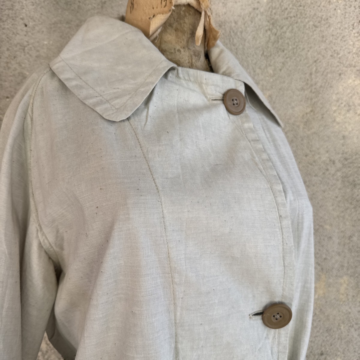 Antique Edwardian White Cotton Duster Coat Jacket Sportswear