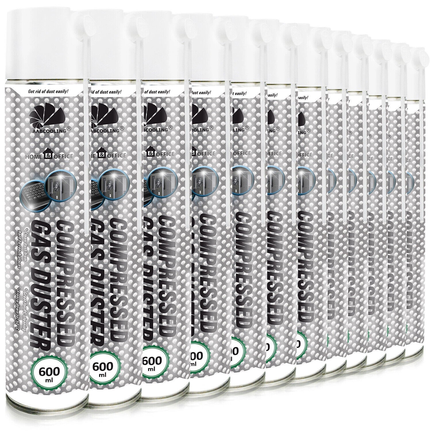AABCOOLING 12 Pezzi Aria Compressa 600ml - Pulizia Elettronica