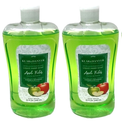 Lot 2 Klar & Danver Liquid Hand Wash Soap Refill APPLE FIELDS 23 OzEa NEW - RARE