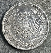 1/2 Mark 1915 E Deutsches Reich 2,77 g .900 Silber KM#17 K270626F