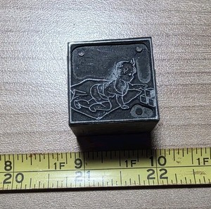 Vintage Letterpress Printing Block Baby Toddler Infant Playing with Toy Blocks