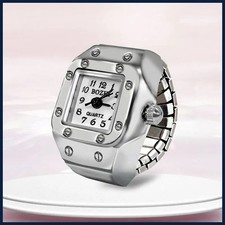 Alloy Square Dial Ring Watch Finger Watch Unisex Couple Style