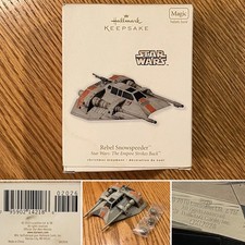 HALLMARK 2010 STAR WARS THE EMPIRE STRIKES BACK REBEL SNOWSPEEDER SOUND ORNAMENT