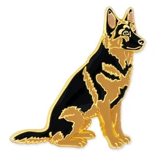 PinMart's German Shepherd Lapel Pin - 3D Enamel Dog Pin