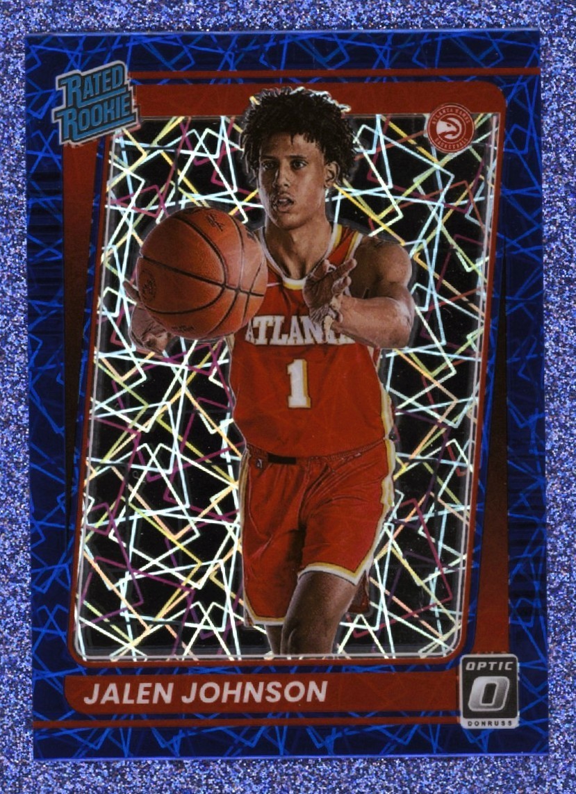 2021-22 Panini Donruss Optic - Rated Rookie Jalen Johnson #181 Blue Velocity ...