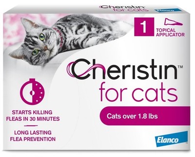 Cheristin Flea Treatment & Prevention for Cats | Fast acting 1 Pack, 1 dose
