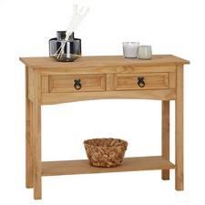 Konsolentisch Schreibtisch Beistelltisch im Mexiko Stil Kiefer massiv