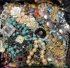 Huge 22 Pound Vintage to Now Costume Jewelry Good Use Wear Sell Craft Lot# GB45