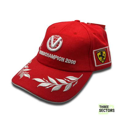 2000 Michael Schumacher World Champion x Ferrari Hat F1 with Tag 
