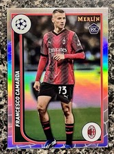 2023-24 Topps Merlin UEFA #122 - Francesco Camarda Refractor RC - AC Milan