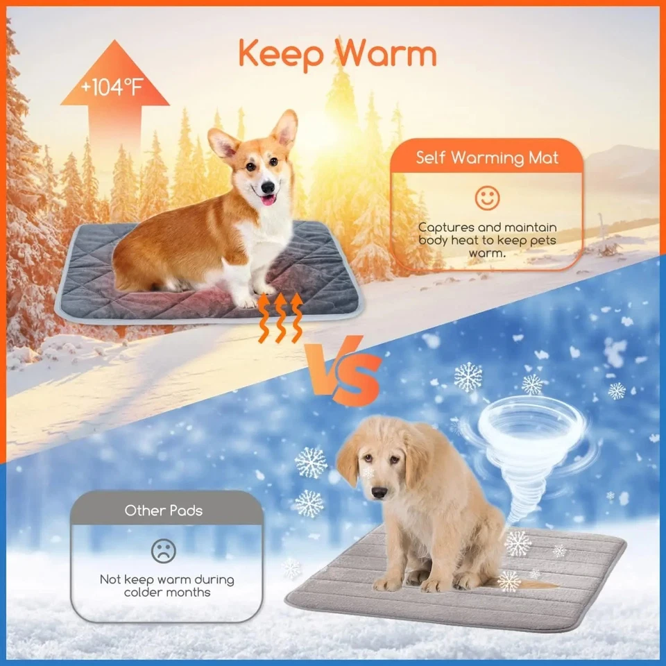 Pet Thermal Mat Self Warming Heating Hot Pad Mat for Pets Cat Dog Bed US - Image 4 of 4