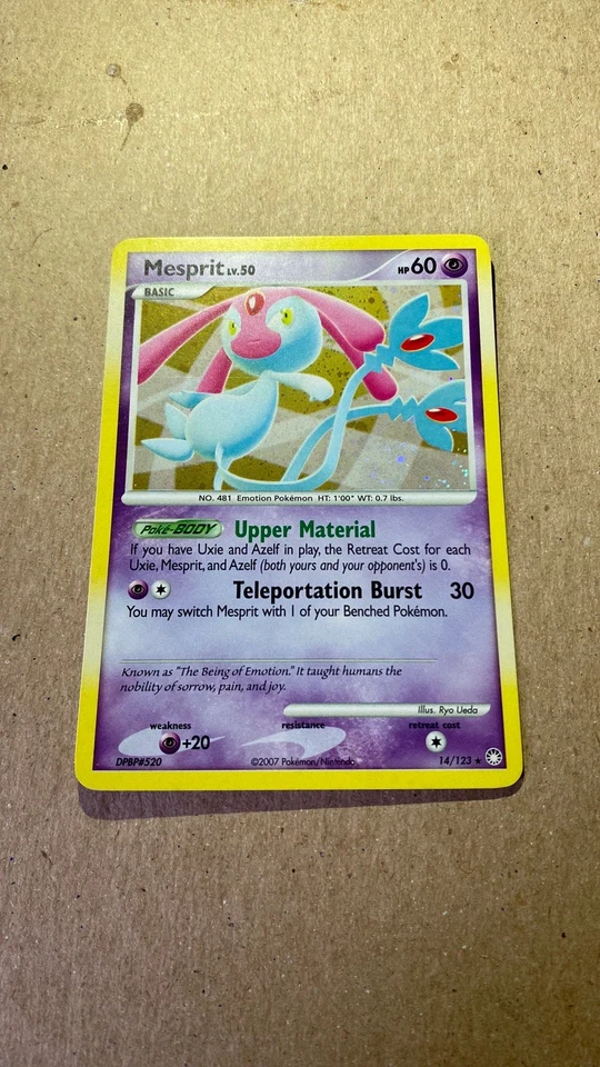 Mesprit 14/123 HOLO RARE 2007 Pokemon Diamond & Pearl Mysterious Treasures - Image 3 of 4