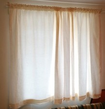 Light Cream Curtains (Pair) - W 100cm x D 135cm
