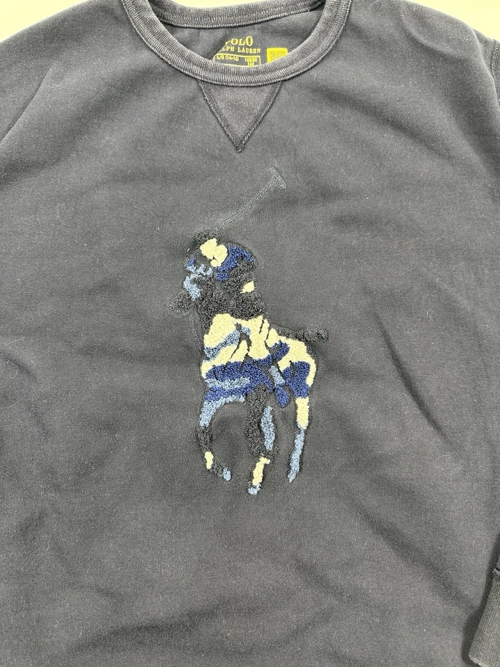 Juvenil Polo Ralph Lauren Azul Oscuro Pony Doble Tejido Sudadera Talla L (14-16) Foto 2 de 4