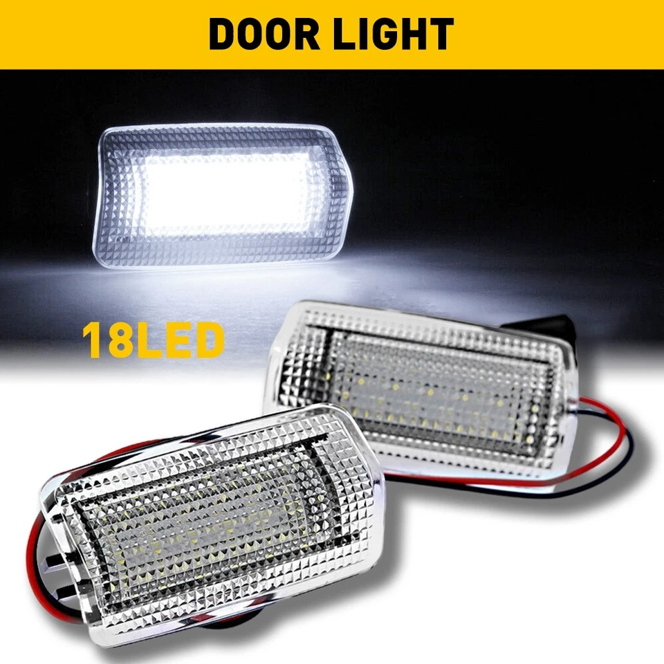 Lámpara de luz de puerta lateral LED blanca para Toyota Avalon Camry Prius 4Runner Lexus LX570 Foto 4 de 4