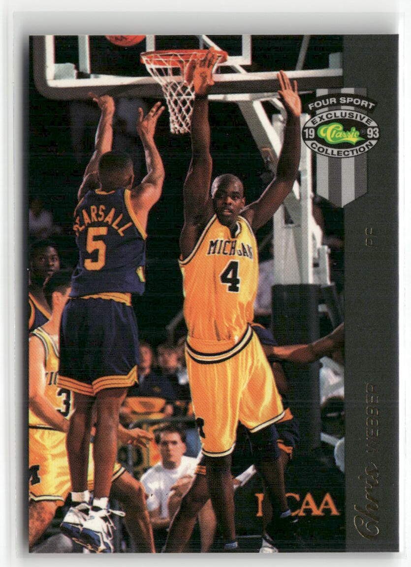 1993 Classic McDonald's Four Sport Exclusive #30 Chris Webber ☘️003