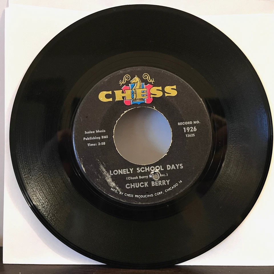 CHUCK BERRY - Dear Dad / Lonely School Days (1965) - 7" Vinyl Record 45RPM - VG+ - Image 2 of 2