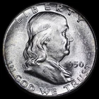 1950 (P) Franklin Silver Half Dollar 50C - BU UNCIRCULATED COIN - #1302