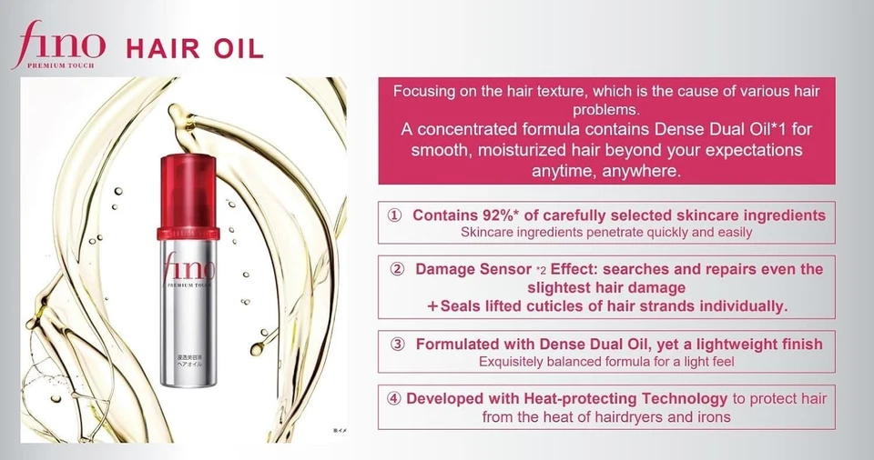 [SHISEIDO] Aceite Hidratante para Cabello Fino Premium Touch 70 ml JAPÓN NUEVO Foto 4 de 4