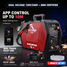APP Control 55A Plasma Cutter 120V/240V Dual Voltage Non-Touch Pilot Arc 3/4 Cut