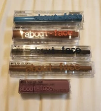 ABOUT FACE SET X 5 EYE PAINT LINE ARTIST LIP PENCIL CHERRY PICK LIP SHADOWSTICK
