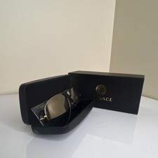 Versace Aviator Sunglasses Black Gold Grey Tinted Lens Men's Designer ClassicNWT