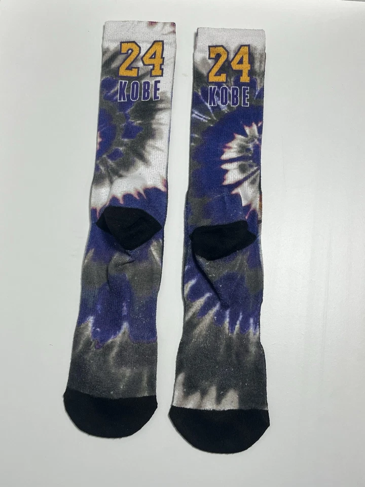 Los Angeles Lakers Kobe Bryant Uniform Jersey Socks BLACK MAMBA MENTALITY - Image 3 of 4