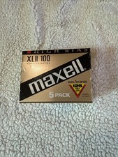 Vintage Maxell XLII 100 High Bias Audio Cassette Tapes 5 Pack Sealed Type II