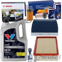 Bosch Filterset+Valvoline 5W30 Passend FüR A3 8V VW Golf 7 Passat B8 Touran 5T