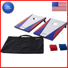 Retailer Basics Portable Cornhole Set Outdoor Game Bean Bag Toss Carrying Case