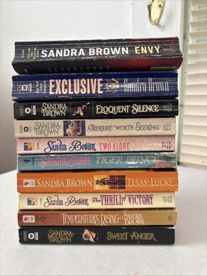 Lot of 10 - Sandra Brown - Various size paperbacks  - Free Shipping