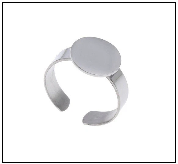 Anillo emblema CADILLAC para mujer - sello ajustable - coche caddie de acero inoxidable plateado Foto 2 de 4