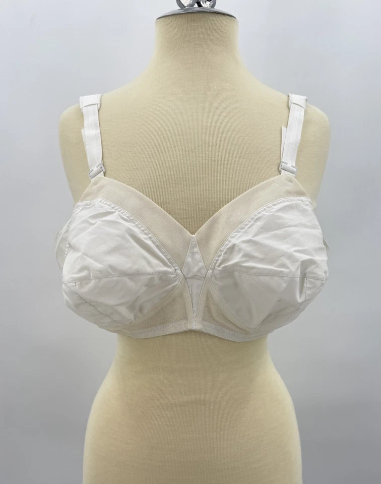 Sujetador bala de mezcla de algodón completamente blanco forma exquisita de colección estilo 44B 532 Foto 2 de 4