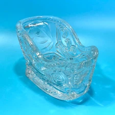 Avon Lead Crystal Sleigh Holiday Table Décor 6 Inch Centerpiece Heavy Thick