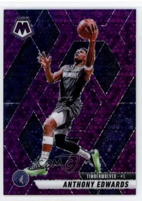 2024-25 Panini Mosaic Fast Break Purple Prizm 41/50 Anthony Edwards #36 0g4t
