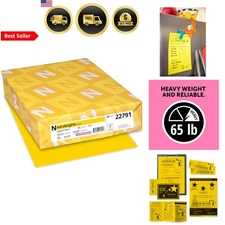Colored Cardstock Sunburst Yellow 8.5x11 65lb Pack of 250 Sheets