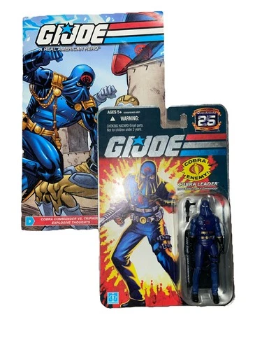 GI JOE Cobra Commander 25th Anniversary 2007 FIGURE & COMIC SEE DESCRIPTION