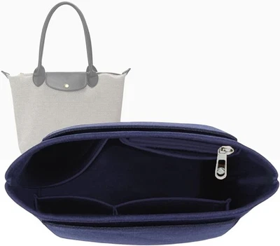 Lckaey Geldbörse Organizer für Tasche Organizer le pliage groß Y012-navyblue-L