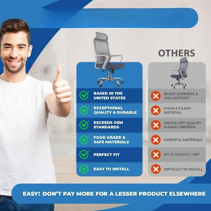 2x Ergonomic Mesh Office Gray Chair Lumbar Support Desk Swivel Computer Chair - Image 2 of 4