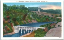 Postcard - Municipal Power Plant On Little River - Radford, Virginia