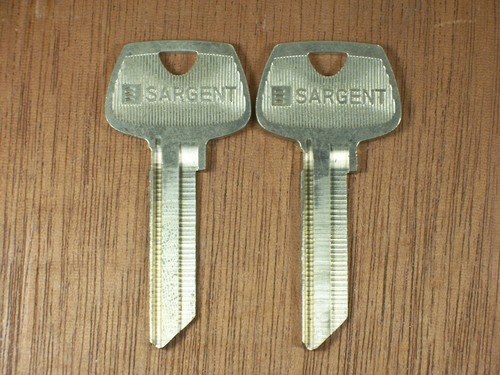 3 Sargent Original Key Blank S, 6 Pin O1007S Blank Keys S Keyway - Picture 2 of 3